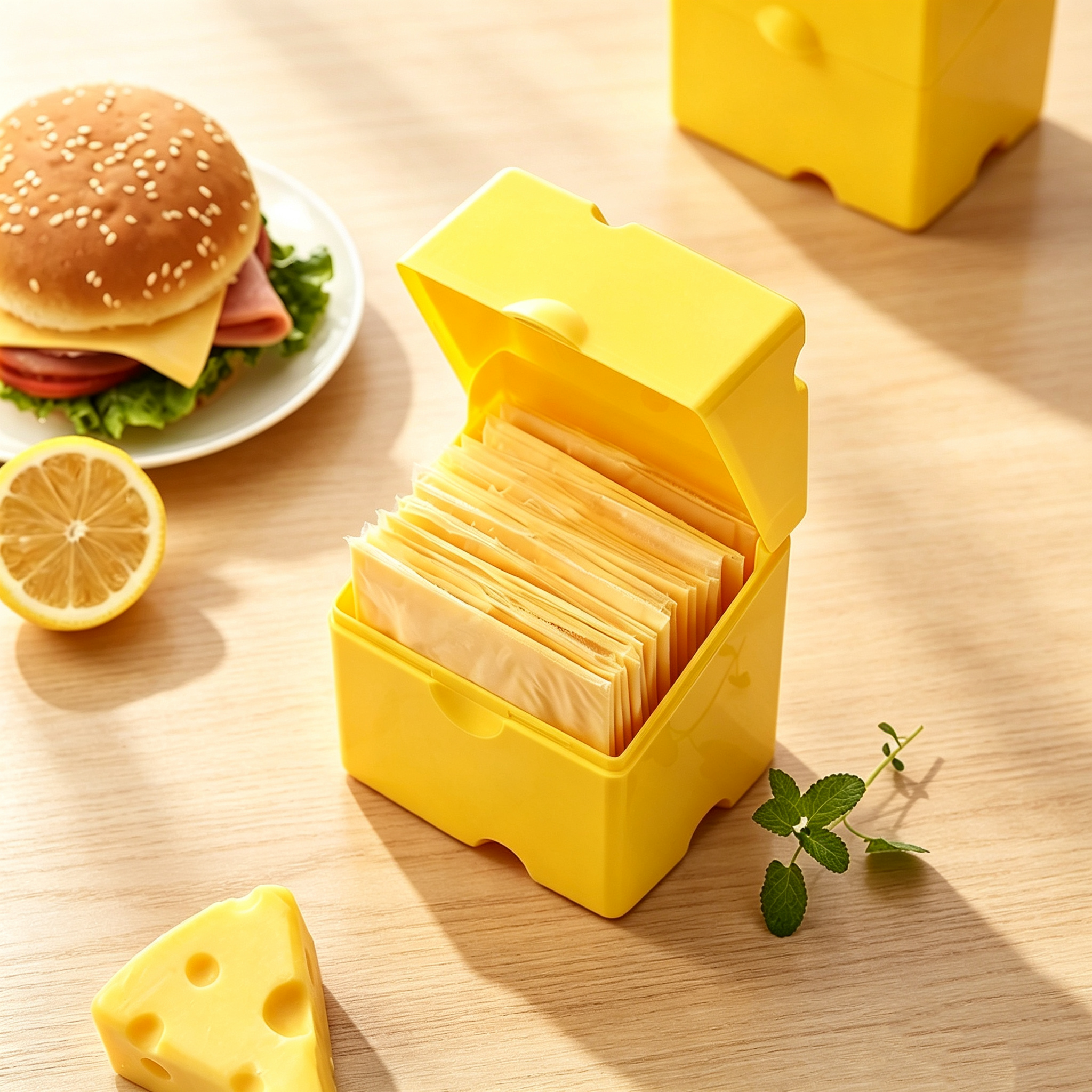 Flip-Top Airtight Cheese Storage Container
