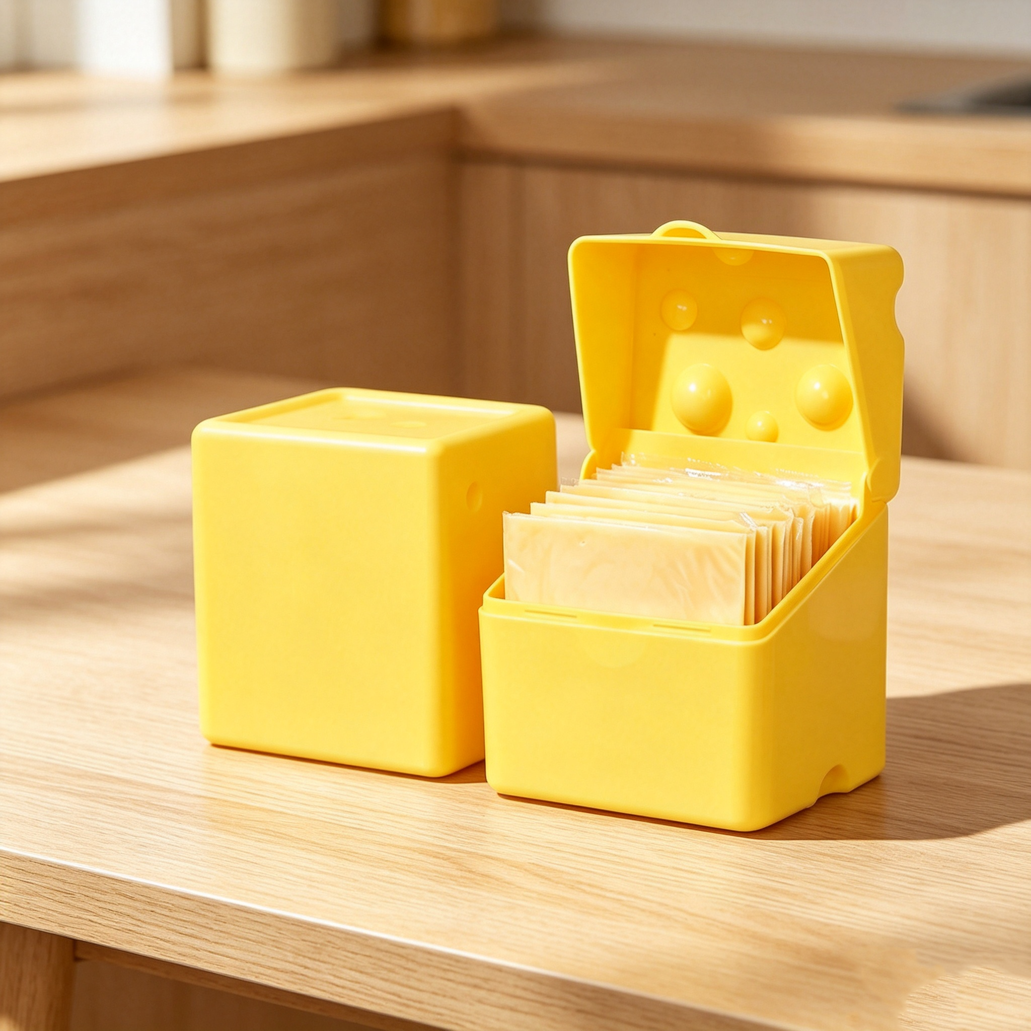 Flip-Top Airtight Cheese Storage Container