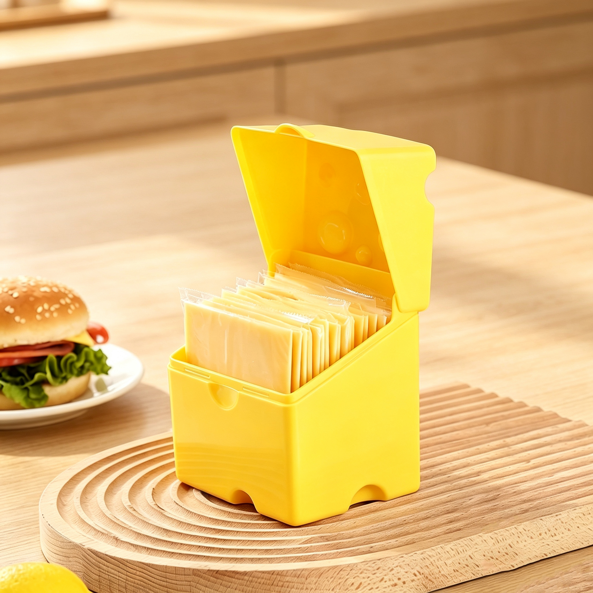 Flip-Top Airtight Cheese Storage Container